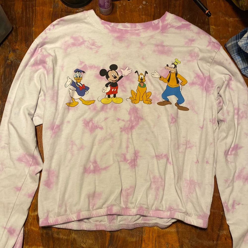 Disney Mickey Mouse clan long sleeve crop top